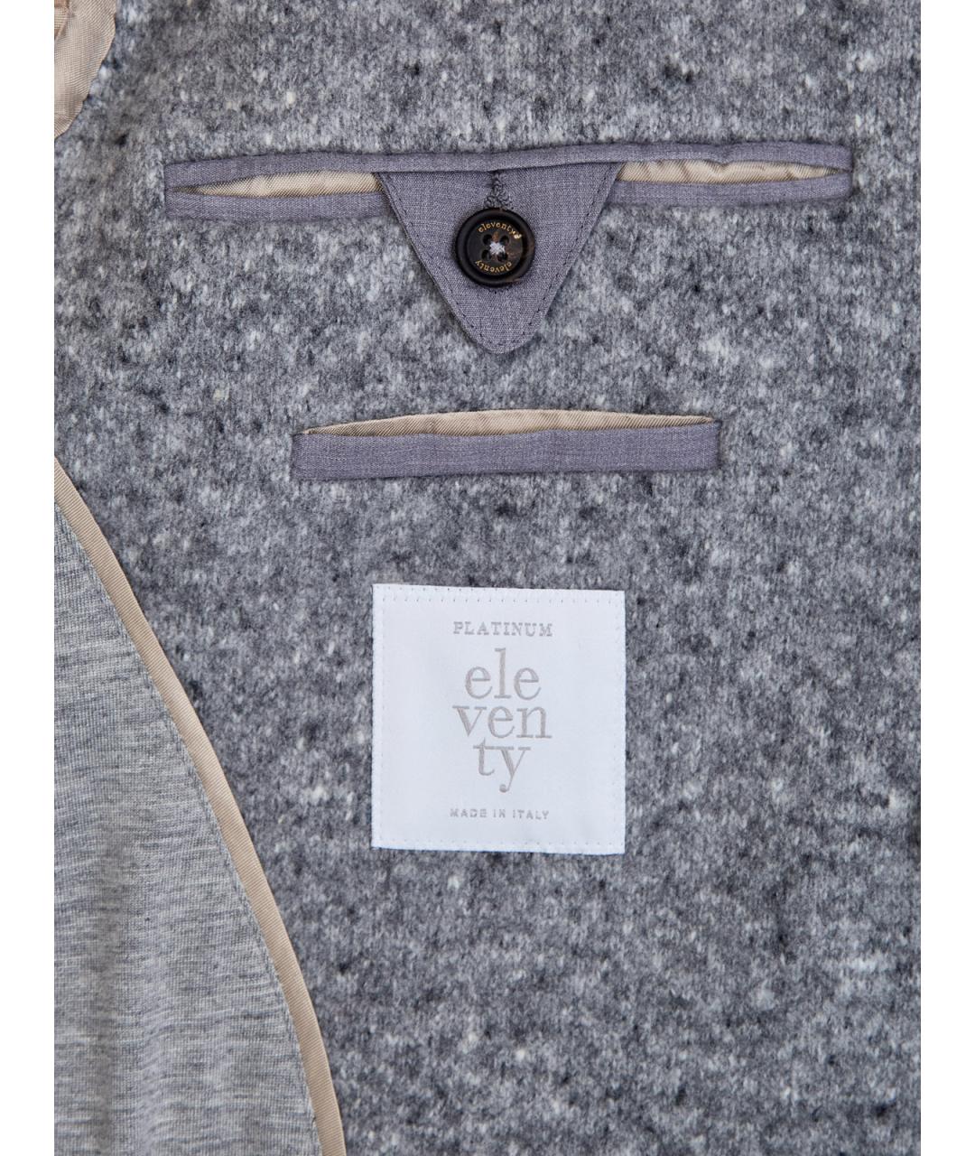 ELEVENTY Серое шерстяное пальто, фото 5