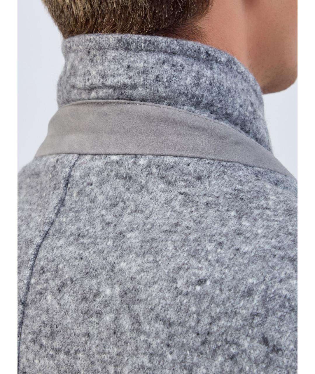 ELEVENTY Серое шерстяное пальто, фото 3