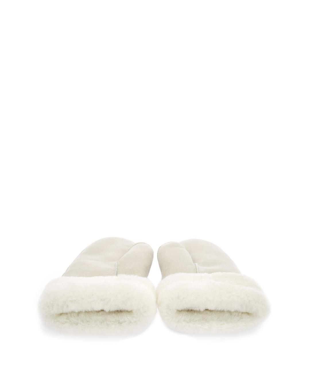 PARAJUMPERS Бежевые шерстяные варежки, фото 4