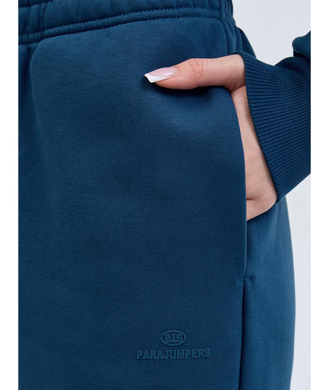 PARAJUMPERS Синие хлопковые спортивные брюки и шорты, фото 5