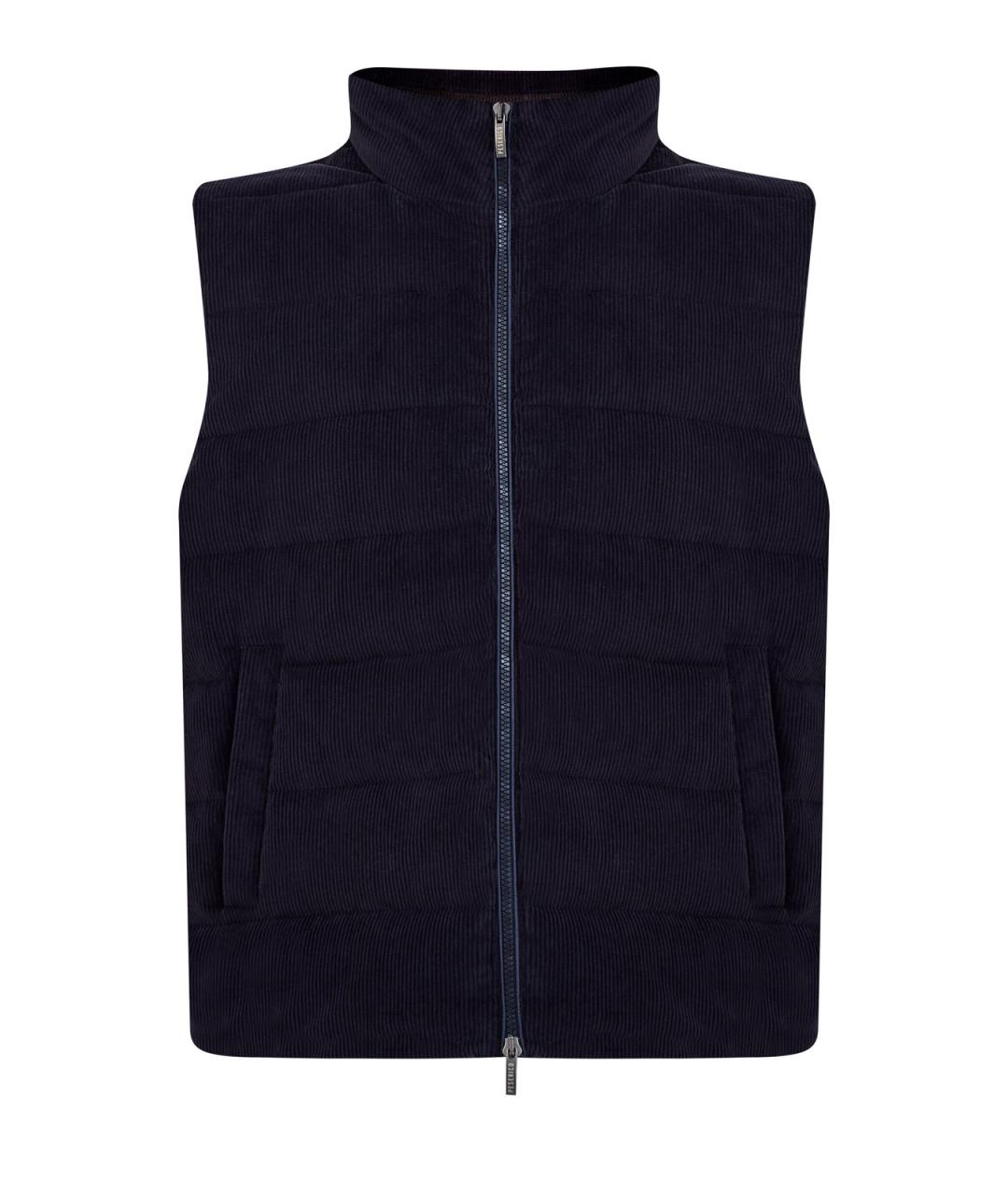 PESERICO Синий хлопковый жилет, фото 1