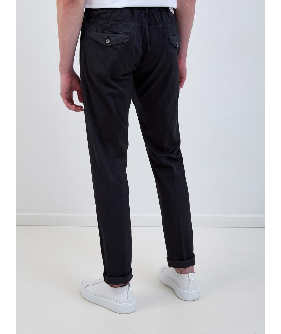 ELEVENTY Черные хлопковые повседневные брюки, фото 4