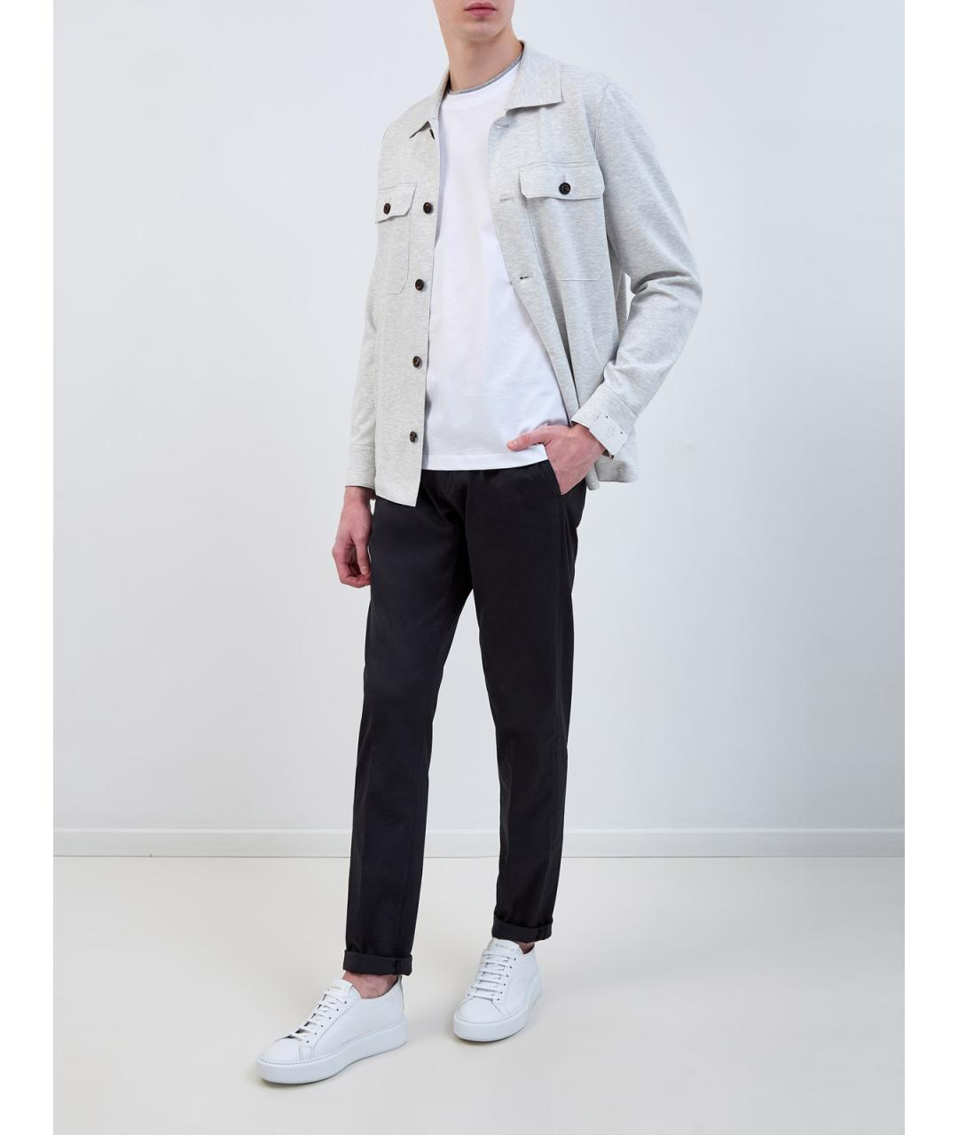 ELEVENTY Черные хлопковые повседневные брюки, фото 2