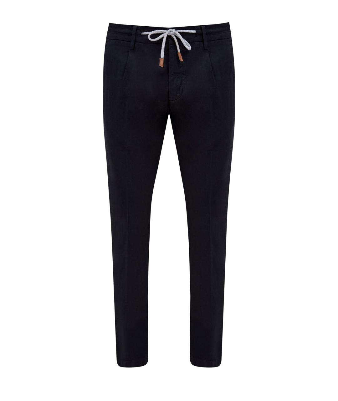 ELEVENTY Черные хлопковые повседневные брюки, фото 1