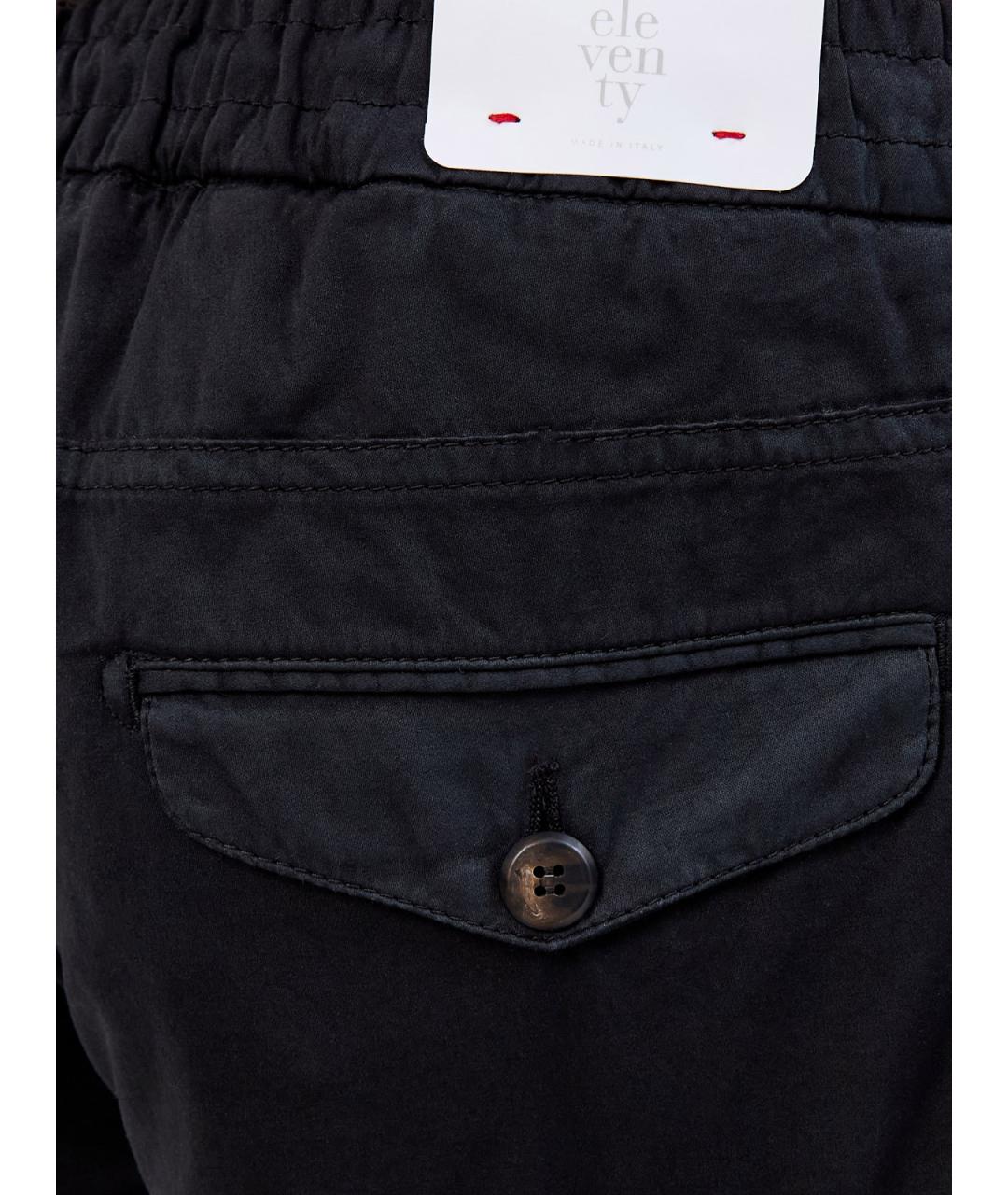 ELEVENTY Черные хлопковые повседневные брюки, фото 5