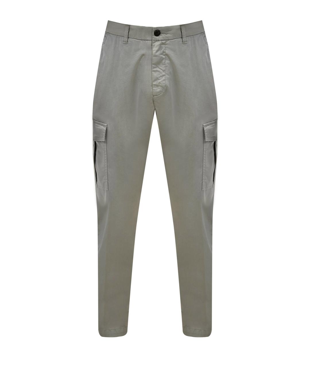 ELEVENTY Зеленые хлопковые повседневные брюки, фото 1