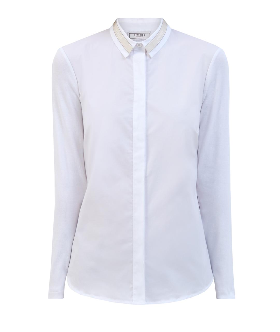 PESERICO Белая хлопковая рубашка, фото 1
