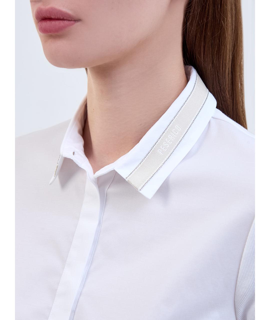 PESERICO Белая хлопковая рубашка, фото 5