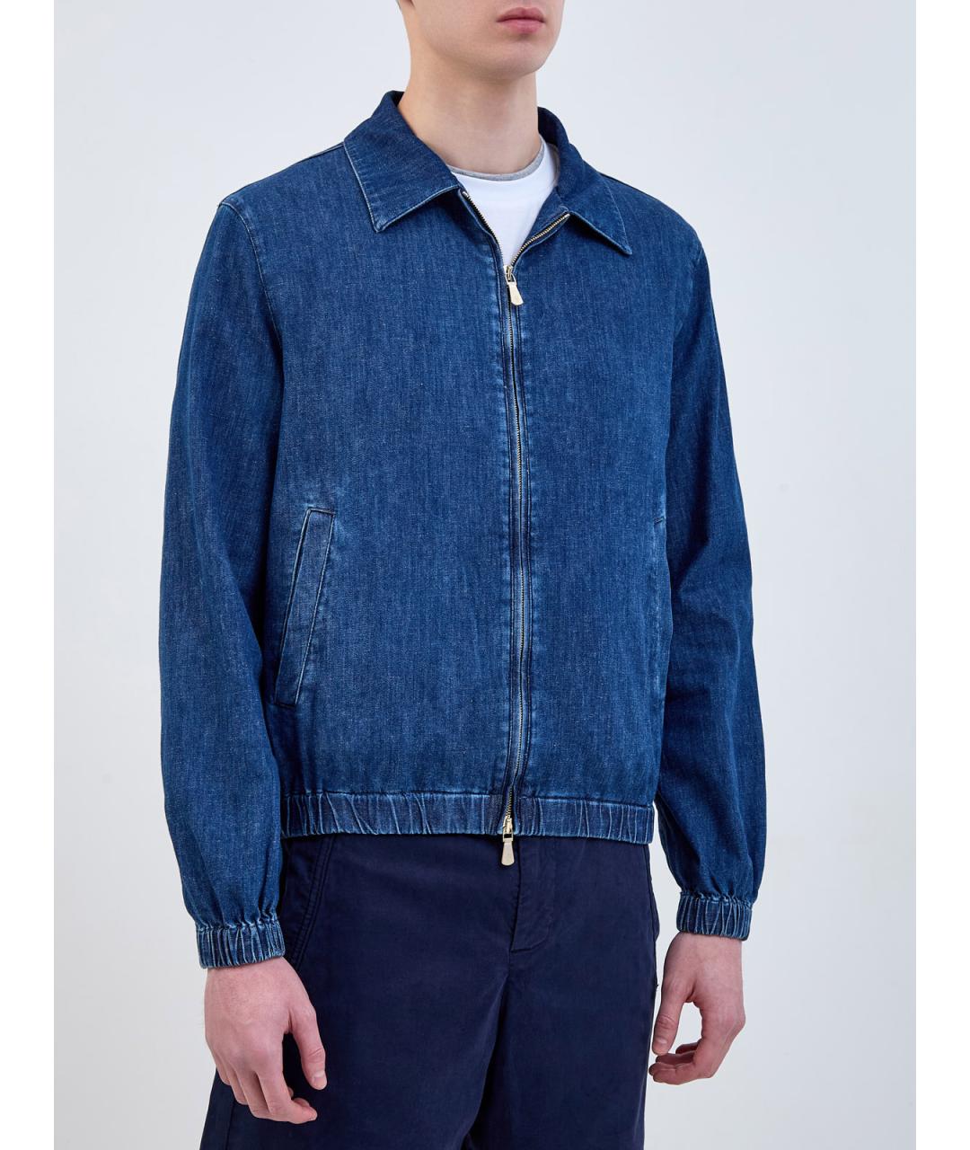 ELEVENTY Синяя хлопковая куртка, фото 3