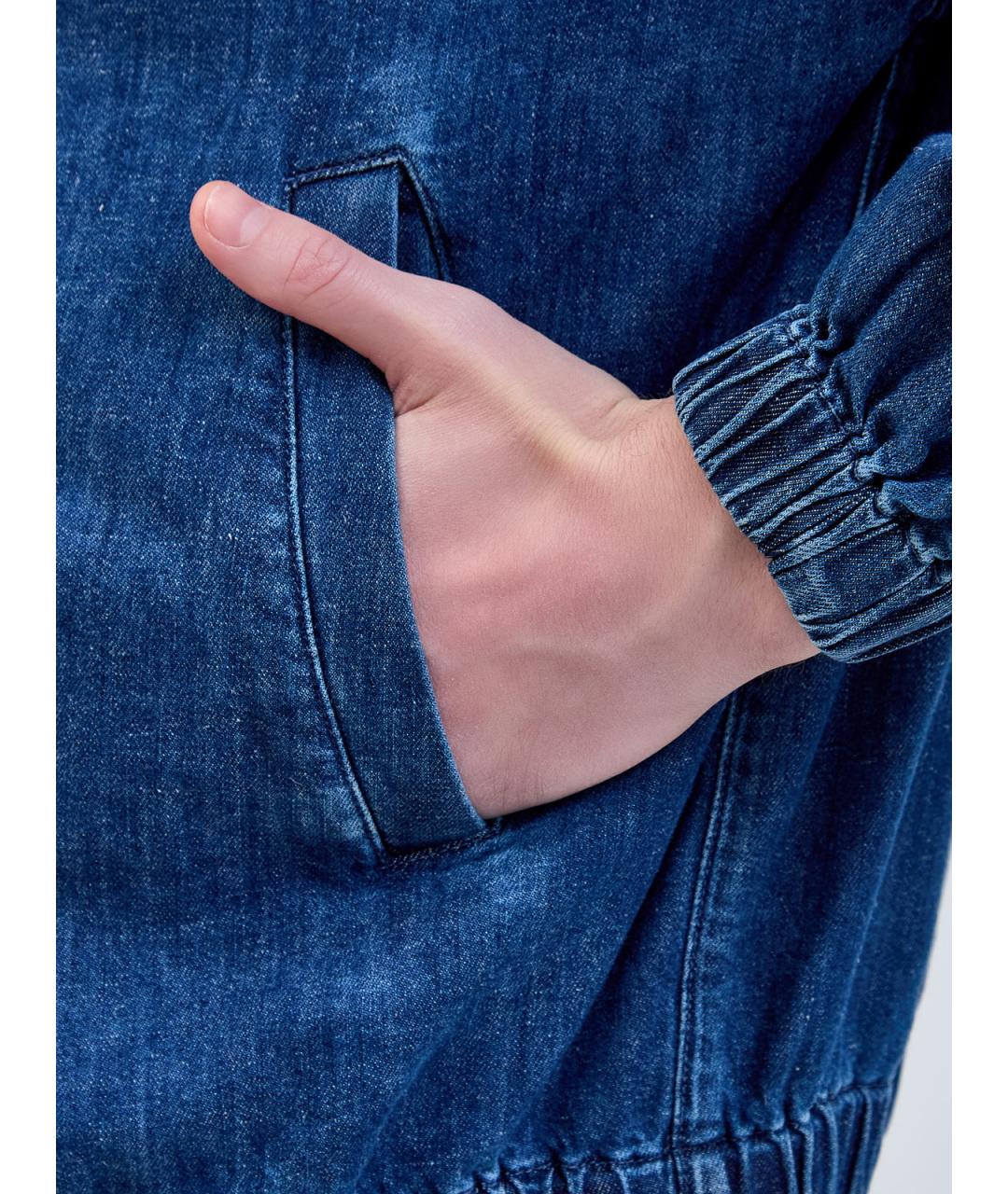 ELEVENTY Синяя хлопковая куртка, фото 5