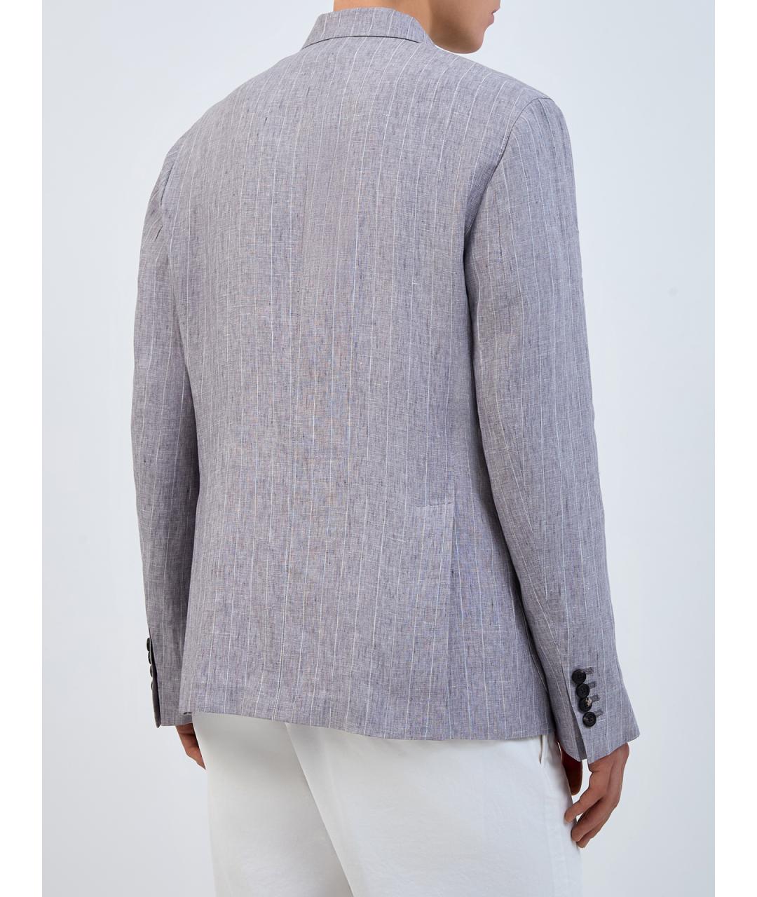 PESERICO Голубой льняной пиджак, фото 4