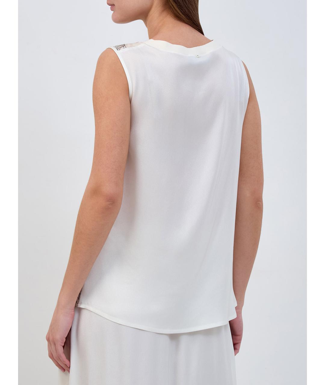 LORENA ANTONIAZZI Бежевая полиэстеровая блузы, фото 4