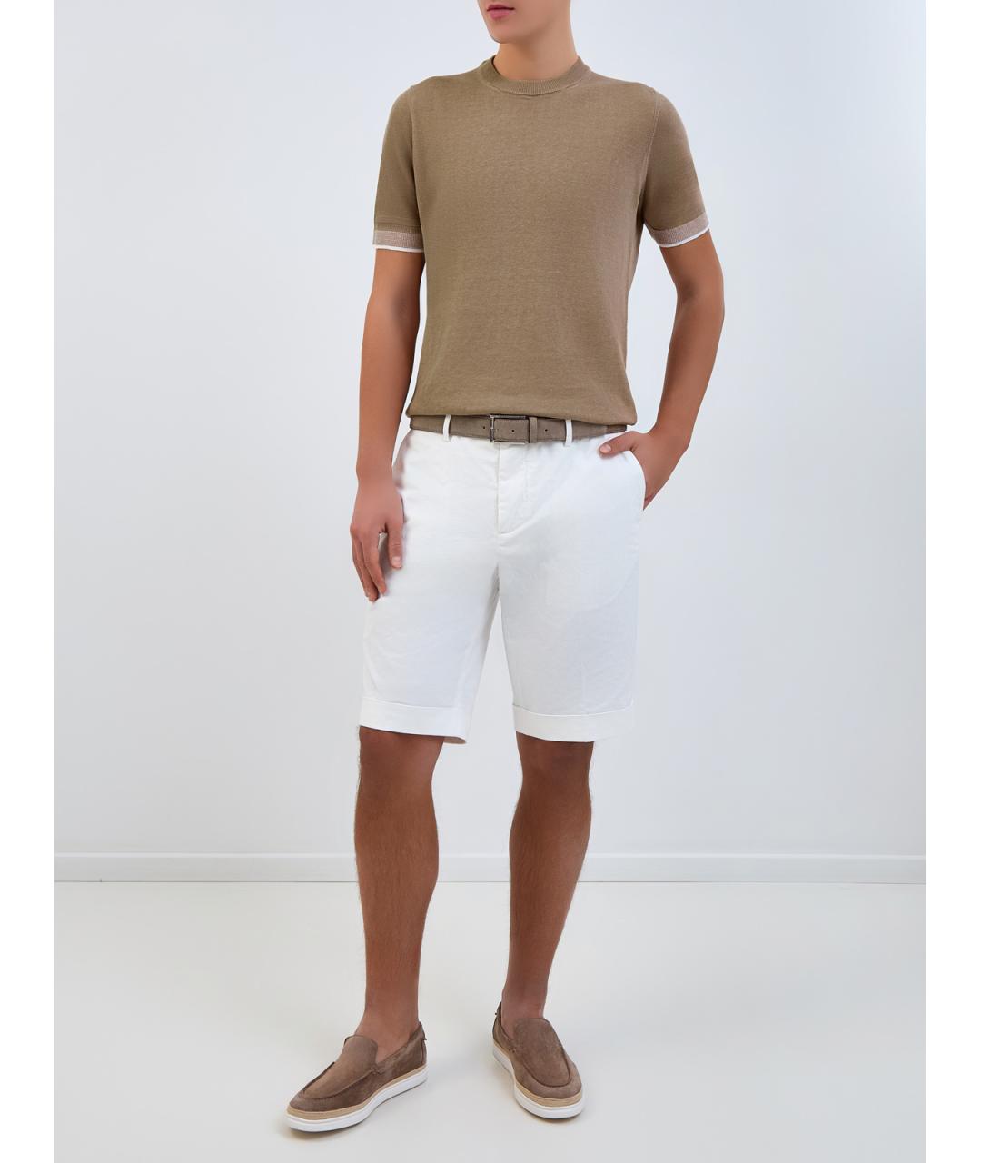 PESERICO Бежевый льняной джемпер / свитер, фото 2