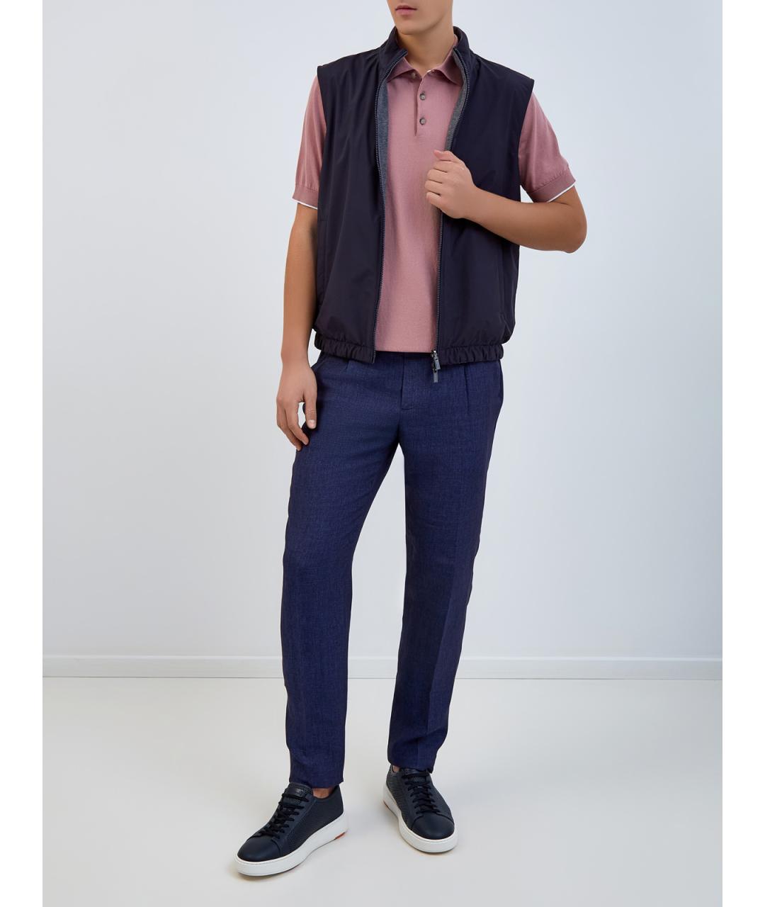 PESERICO Розовое хлопковое поло с коротким рукавом, фото 2