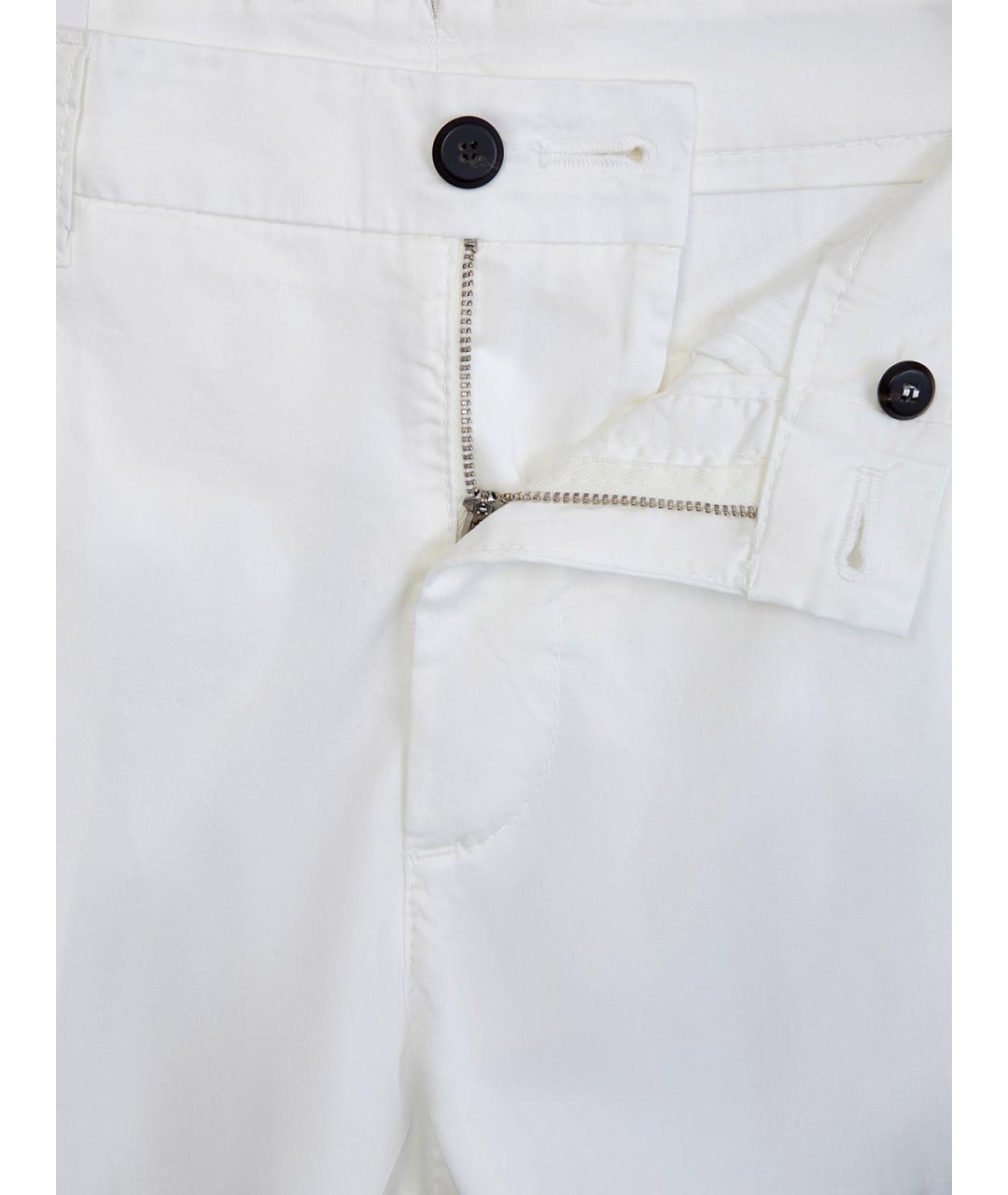 ELEVENTY Белые хлопковые повседневные брюки, фото 6