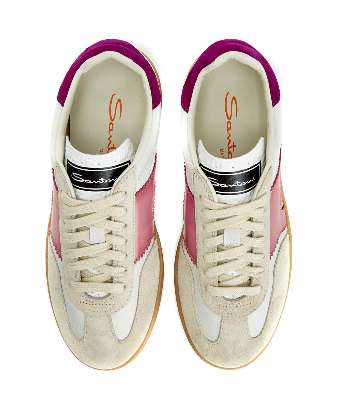 SANTONI Мульти кожаные кеды, фото 6