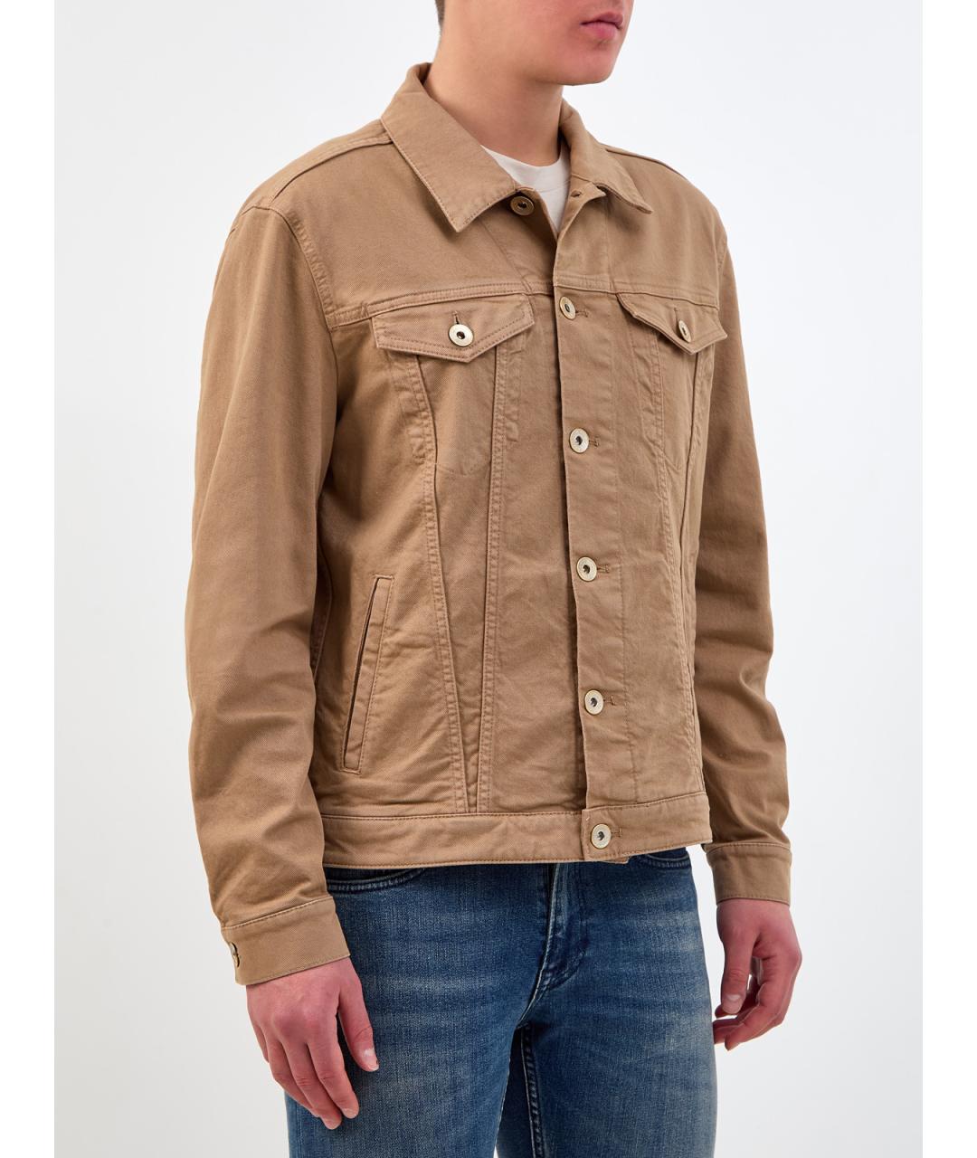 ELEVENTY Коричневая хлопковая куртка, фото 3