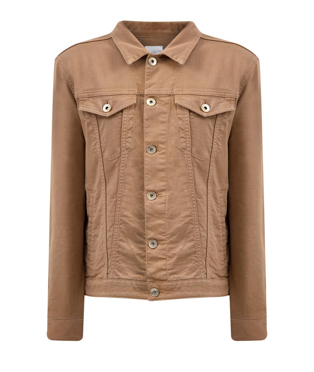 ELEVENTY Коричневая хлопковая куртка, фото 1