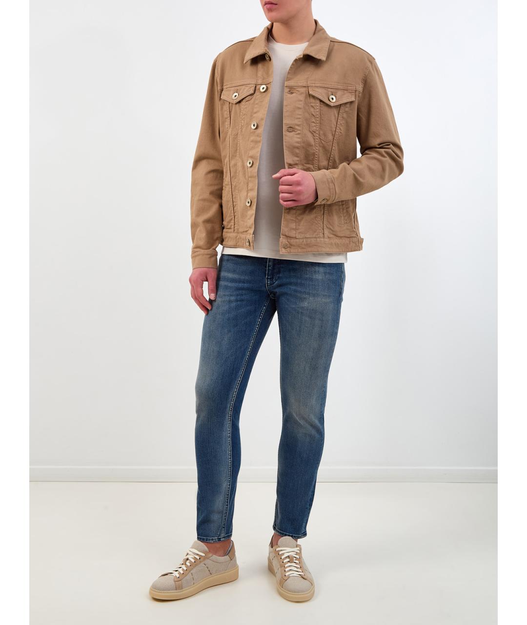 ELEVENTY Коричневая хлопковая куртка, фото 2