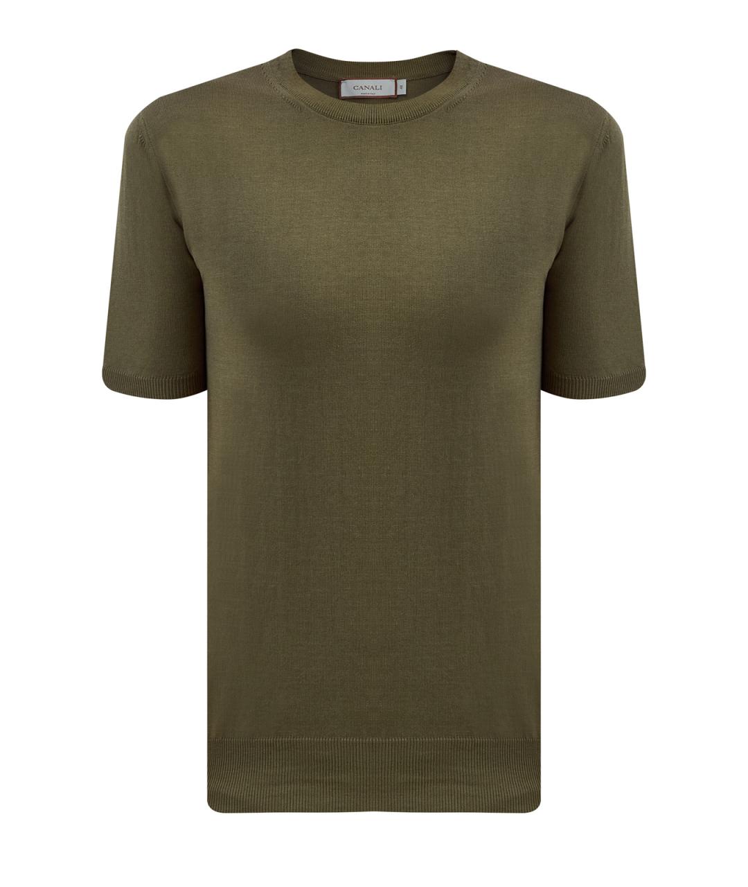CANALI Зеленый хлопковый джемпер / свитер, фото 1