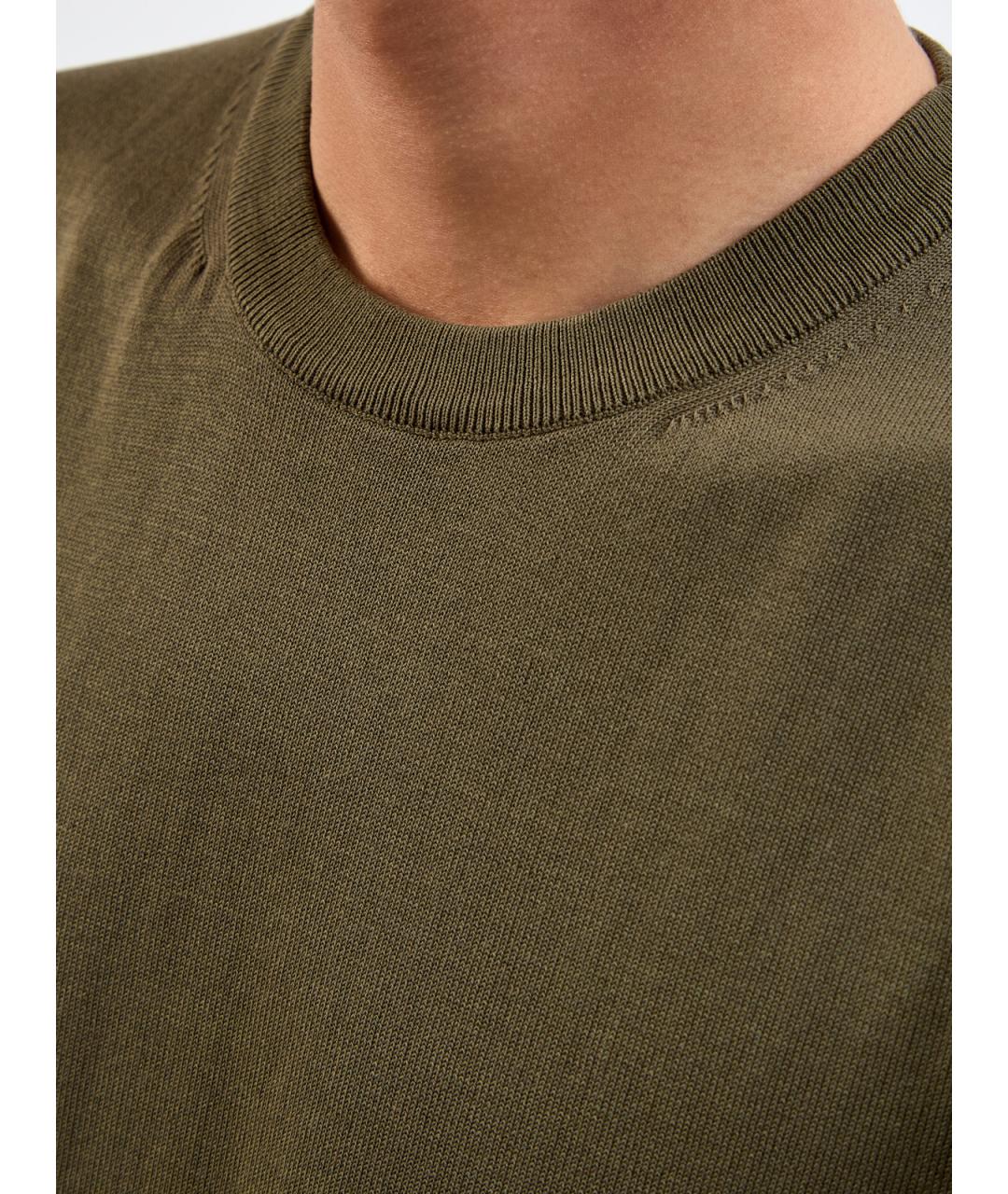 CANALI Зеленый хлопковый джемпер / свитер, фото 5