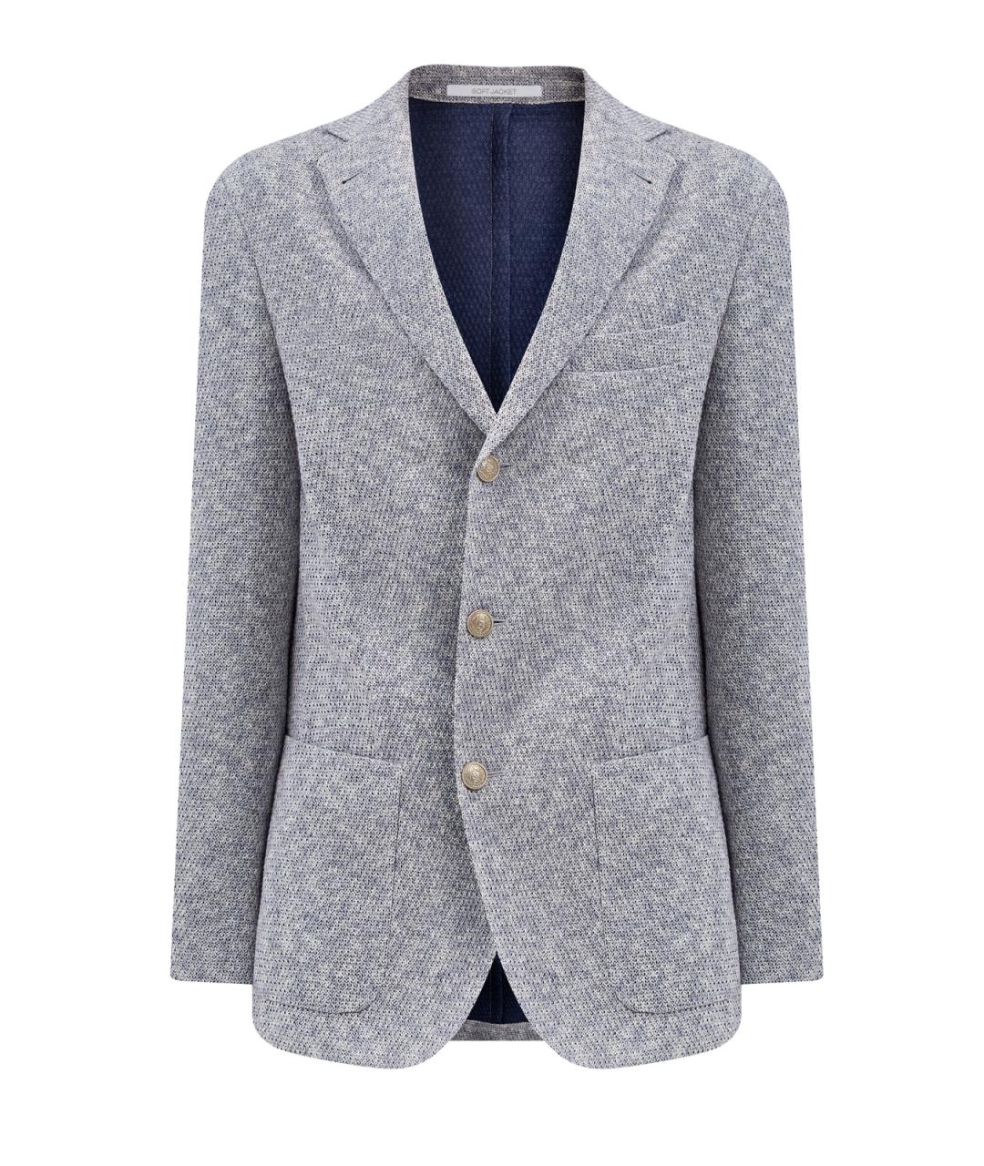 ELEVENTY Серый хлопковый пиджак, фото 1