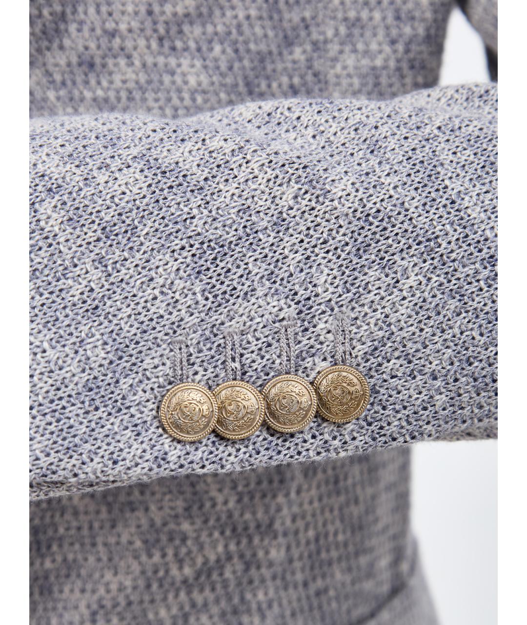 ELEVENTY Серый хлопковый пиджак, фото 5