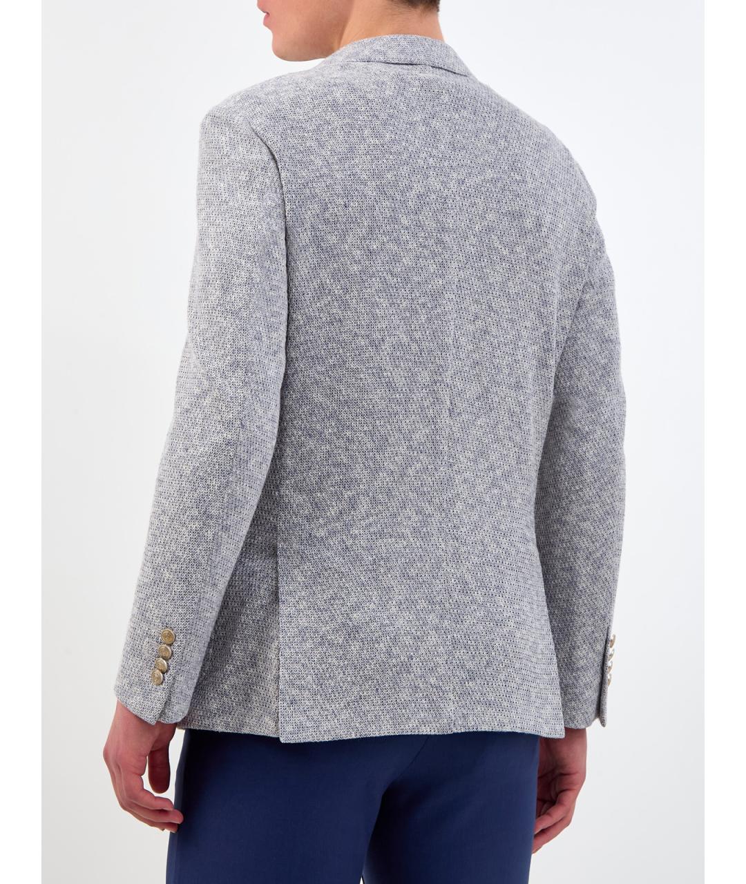 ELEVENTY Серый хлопковый пиджак, фото 4