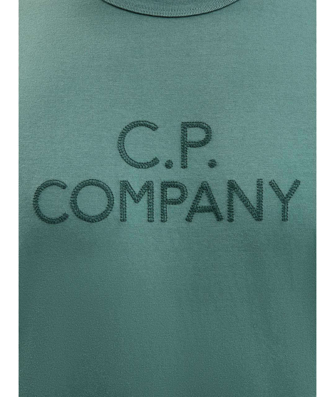 CP COMPANY Зеленая хлопковая футболка, фото 5
