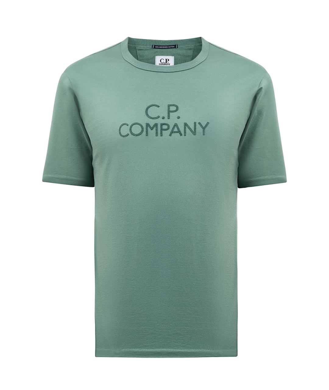 CP COMPANY Зеленая хлопковая футболка, фото 1