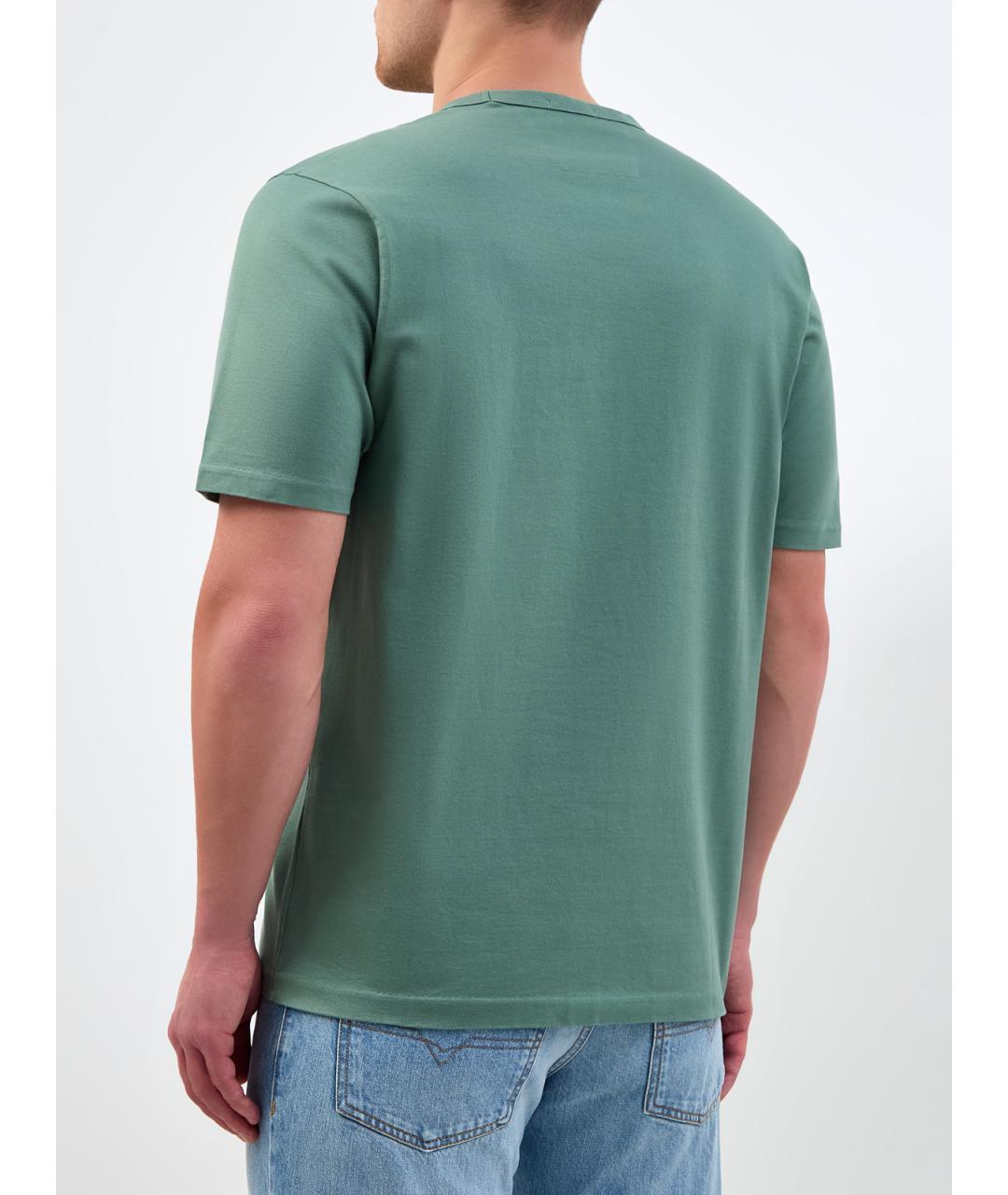 CP COMPANY Зеленая хлопковая футболка, фото 4