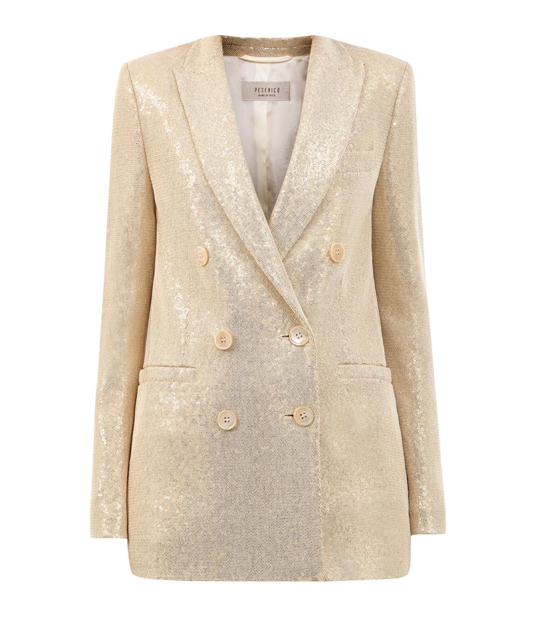 PESERICO Золотой хлопковый жакет/пиджак, фото 1