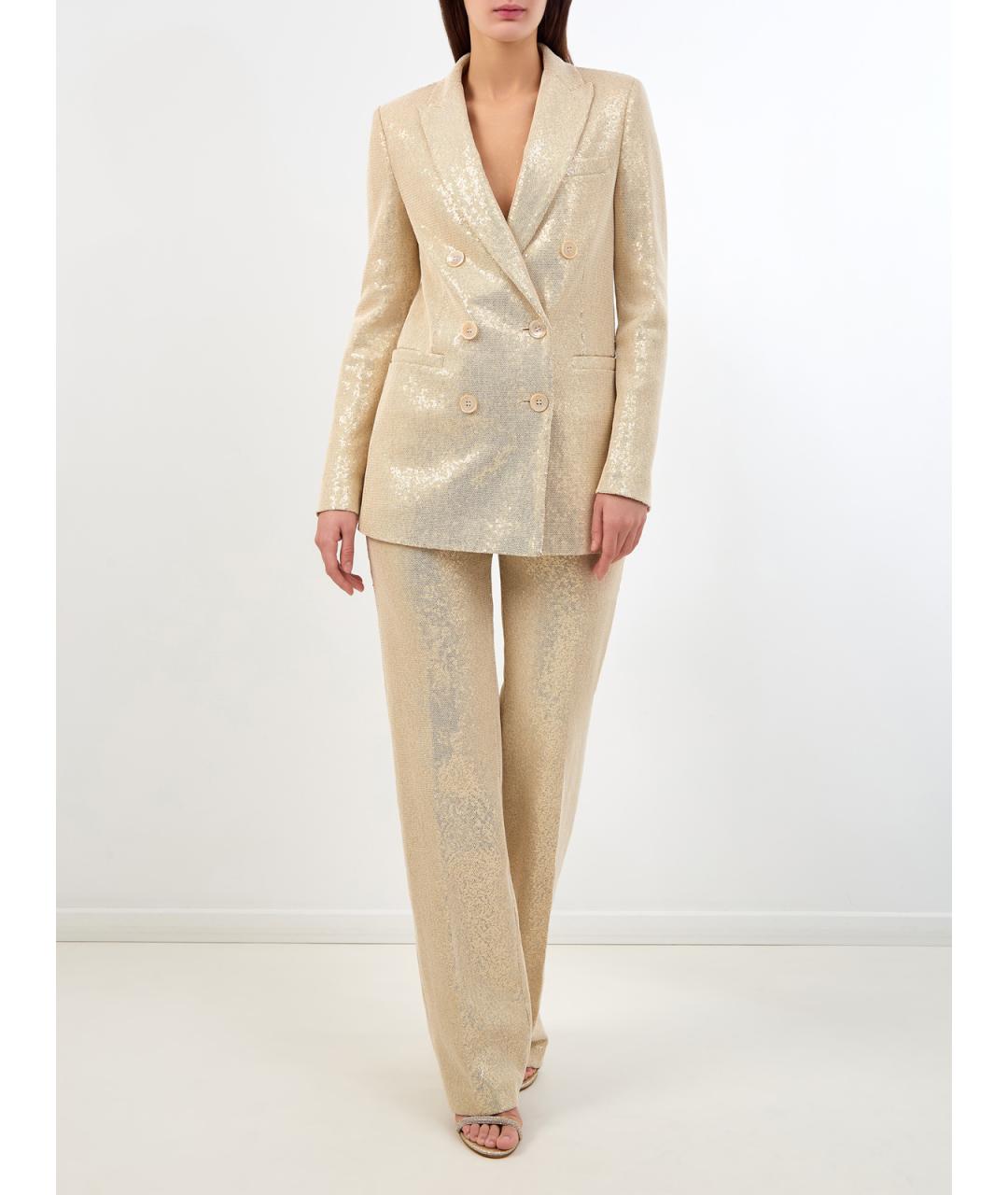 PESERICO Золотой хлопковый жакет/пиджак, фото 2