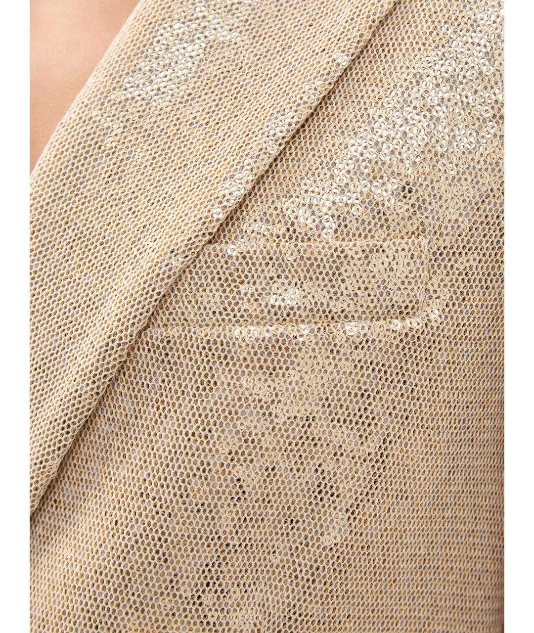 PESERICO Золотой хлопковый жакет/пиджак, фото 5