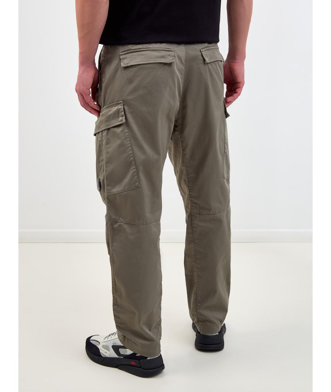 CP COMPANY Зеленые хлопковые повседневные брюки, фото 4