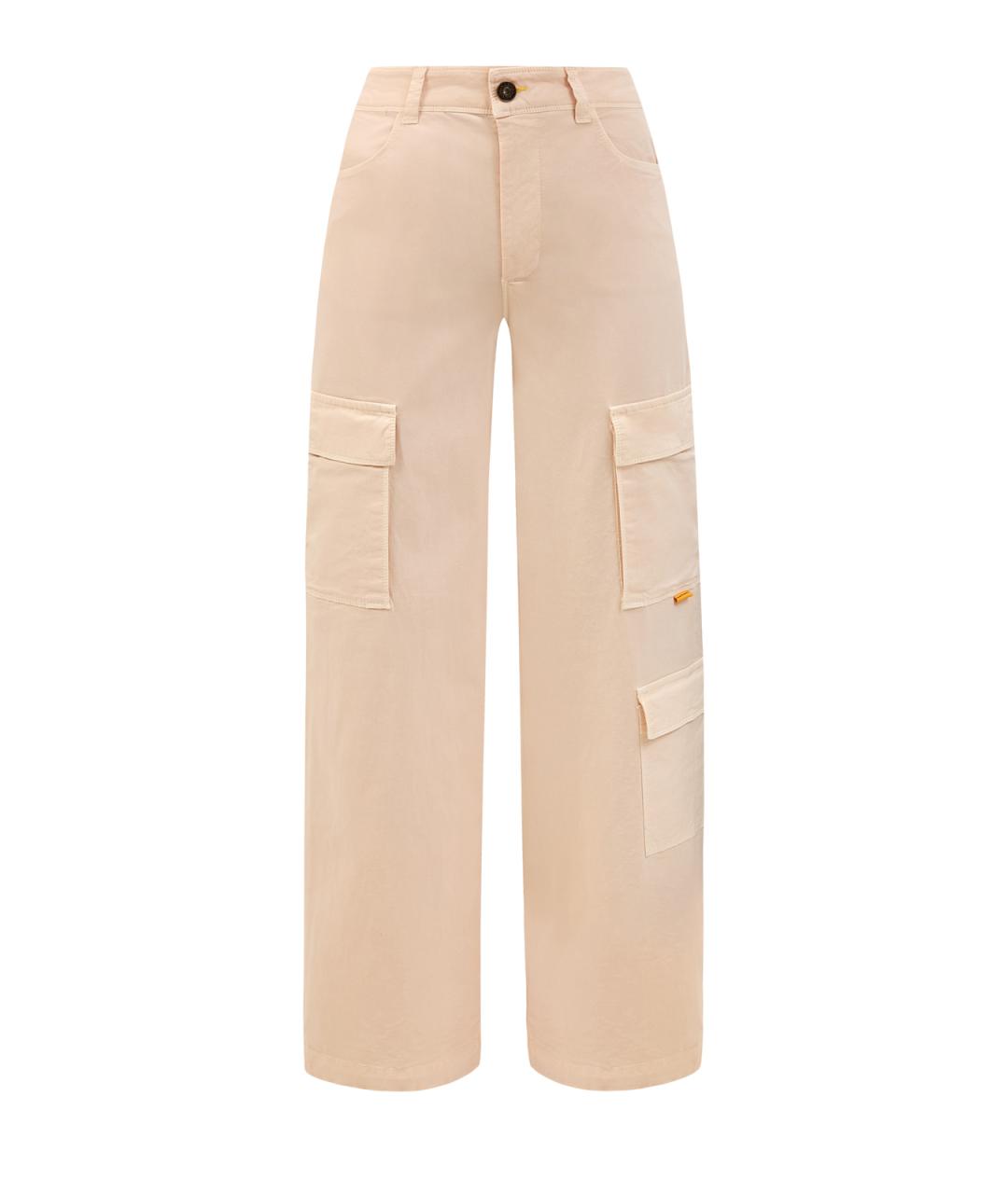 PARAJUMPERS Бежевые хлопковые брюки широкие, фото 1