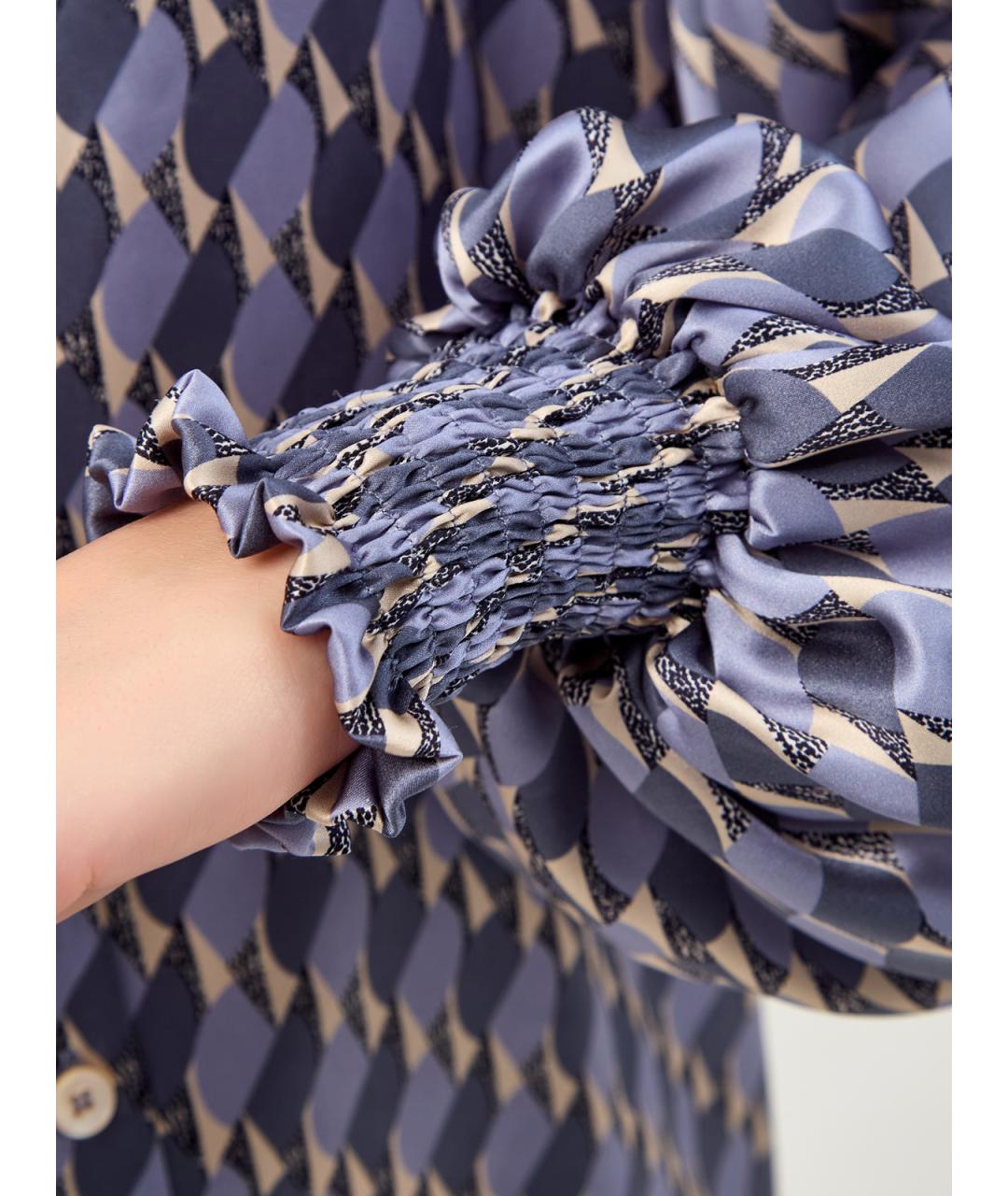 ELEVENTY Фиолетовая шелковая блузы, фото 3