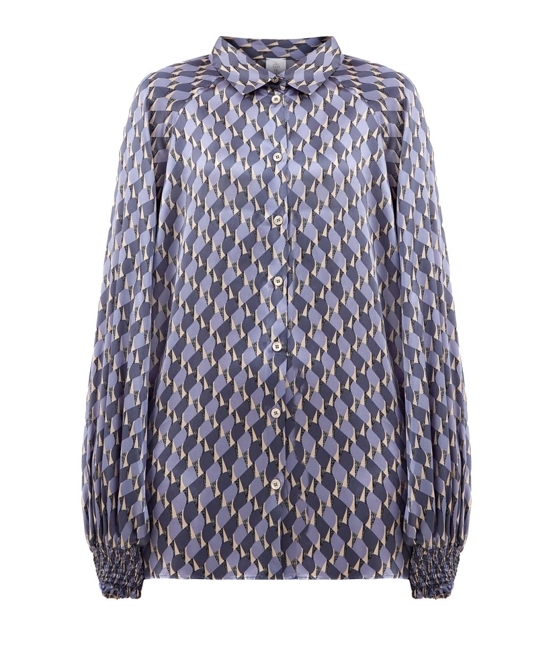 ELEVENTY Фиолетовая шелковая блузы, фото 1