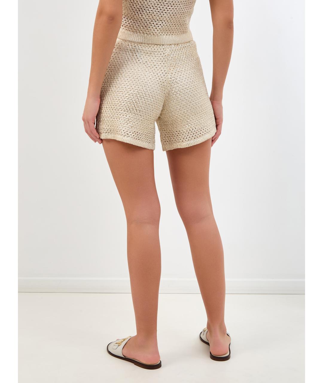 PESERICO Бежевые льняные шорты, фото 4