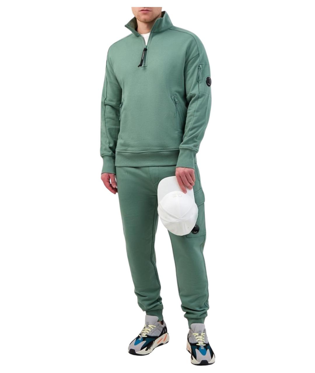 CP COMPANY Зеленые хлопковые повседневные брюки, фото 2