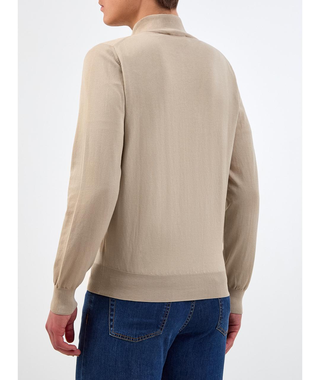 CANALI Бежевый хлопковый кардиган, фото 4