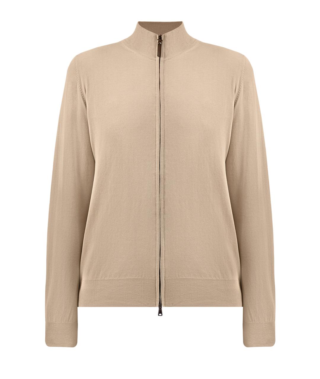 CANALI Бежевый хлопковый кардиган, фото 1