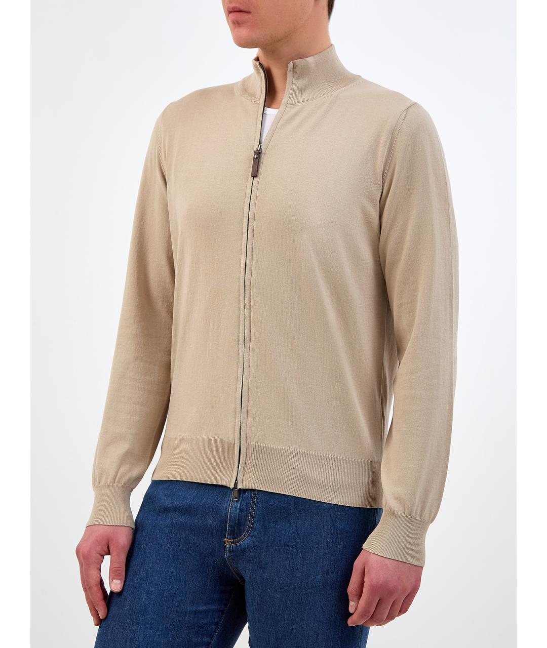 CANALI Бежевый хлопковый кардиган, фото 3