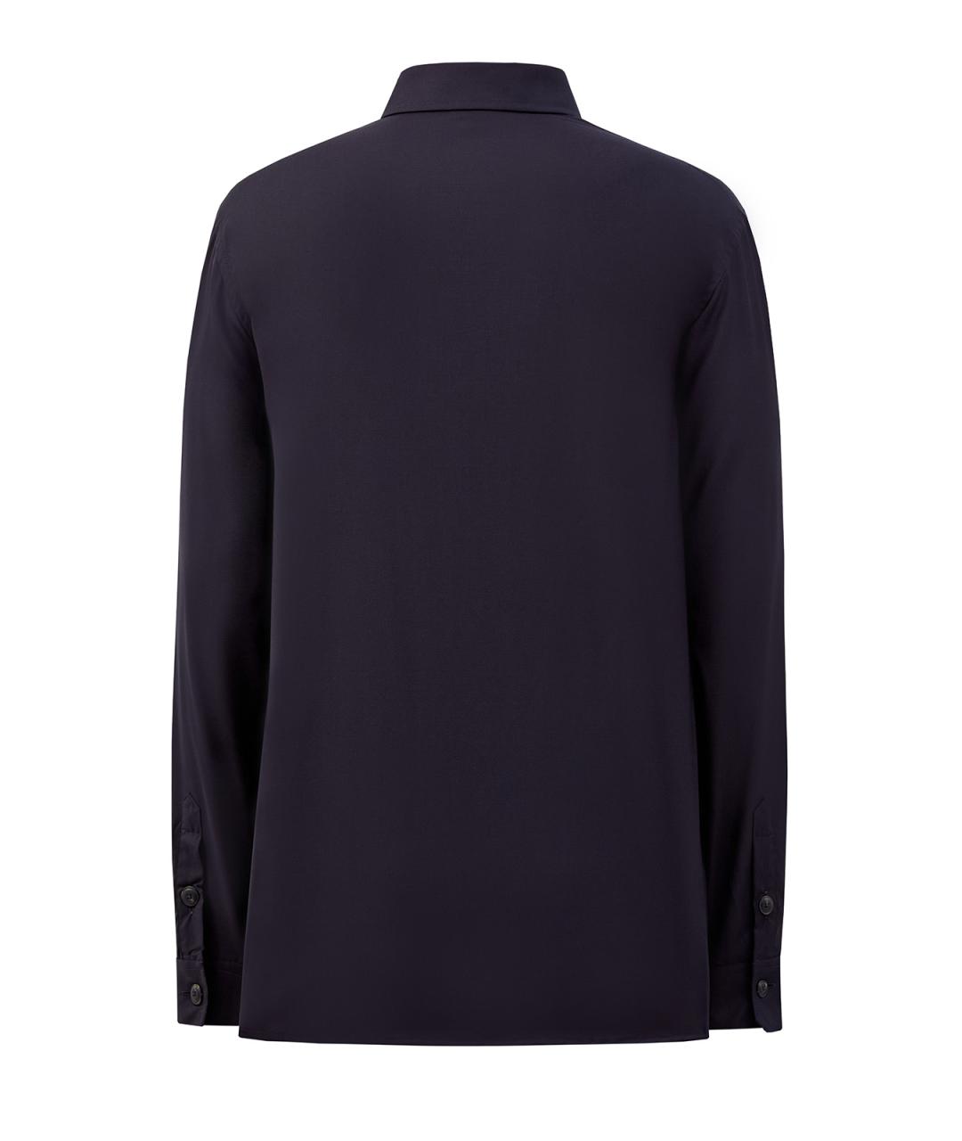 CAPOBIANCO Темно-синяя шерстяная классическая рубашка, фото 2