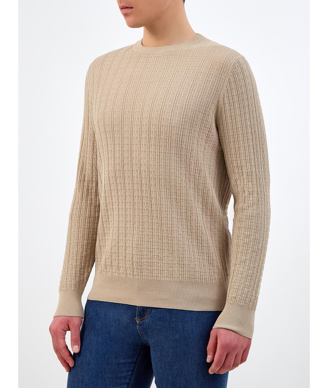 CANALI Бежевый хлопковый джемпер / свитер, фото 3