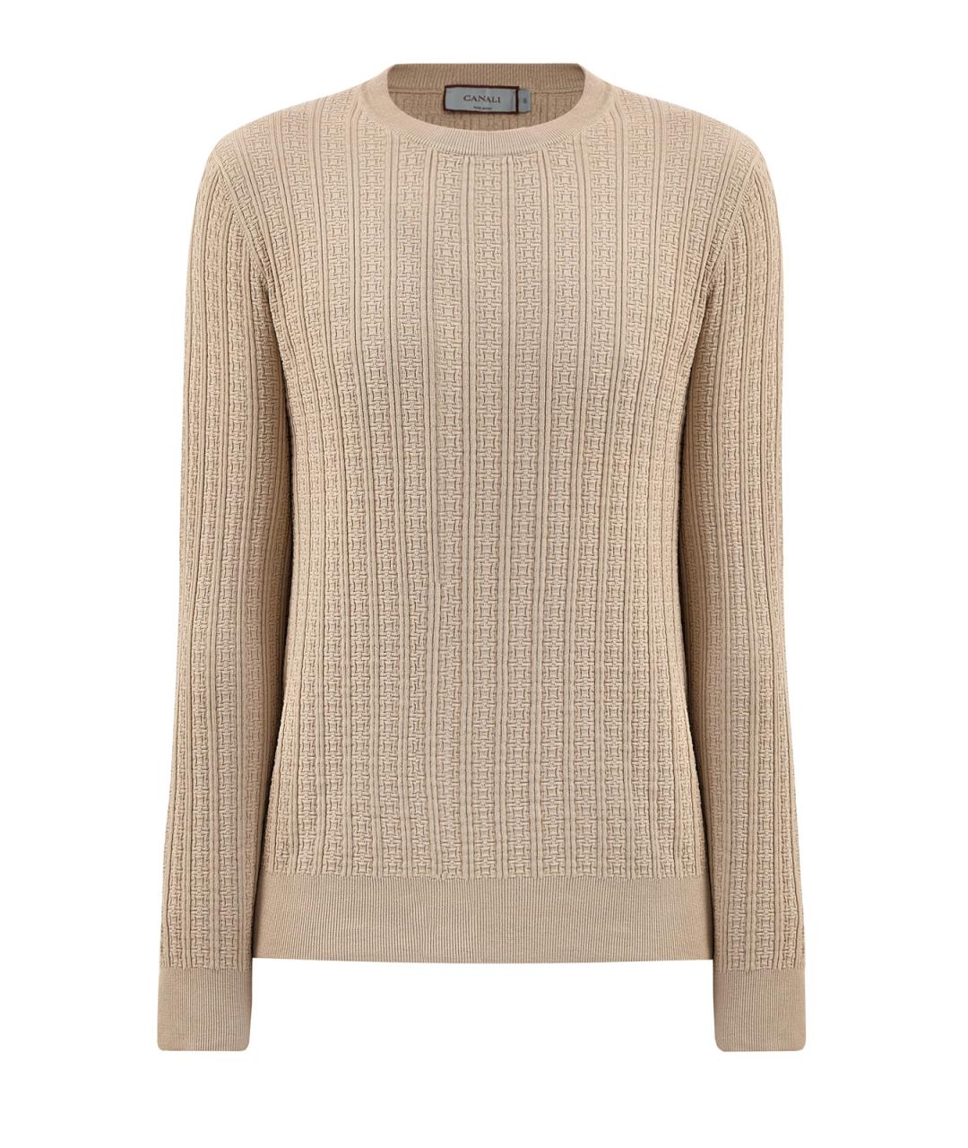 CANALI Бежевый хлопковый джемпер / свитер, фото 1
