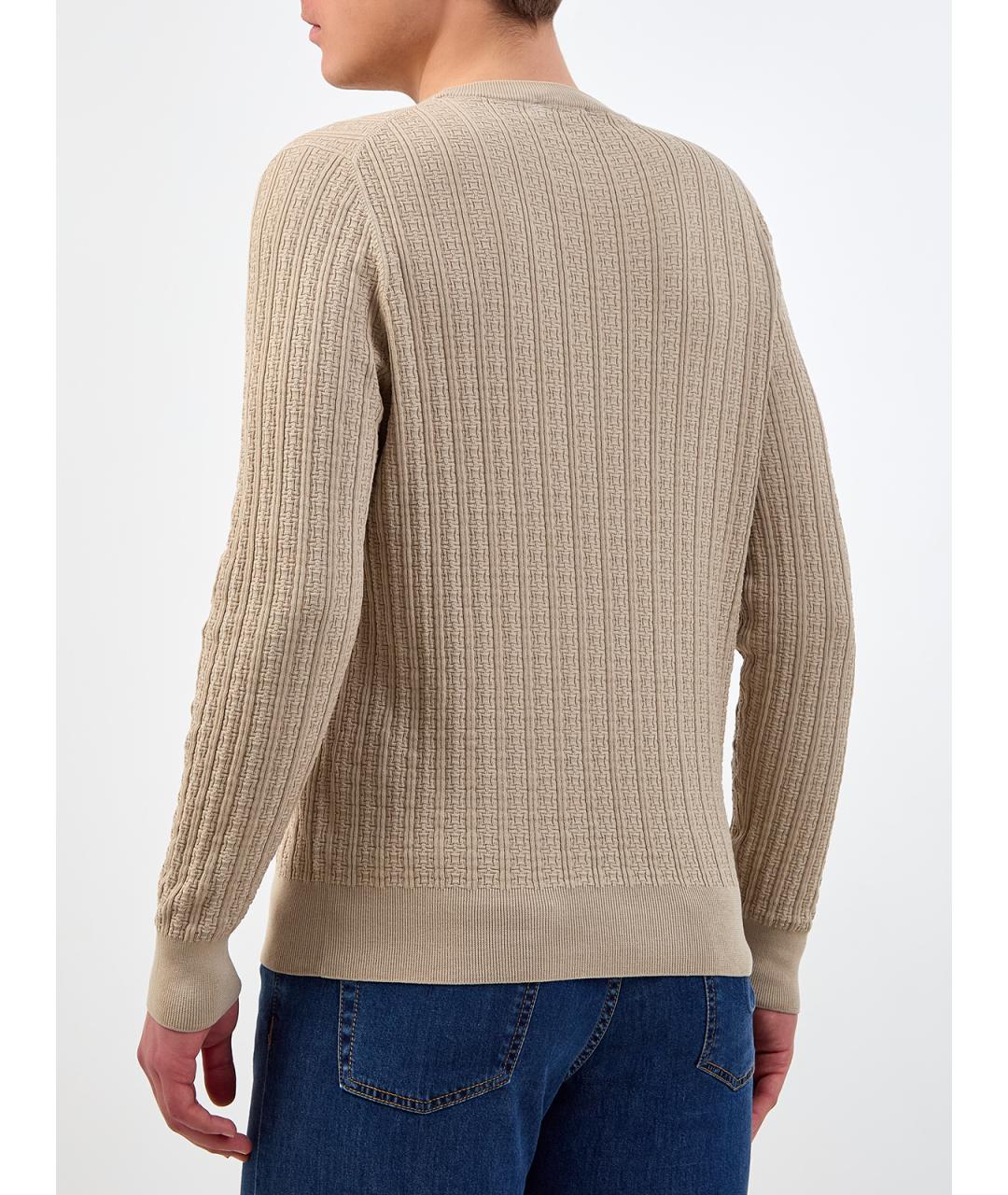 CANALI Бежевый хлопковый джемпер / свитер, фото 4