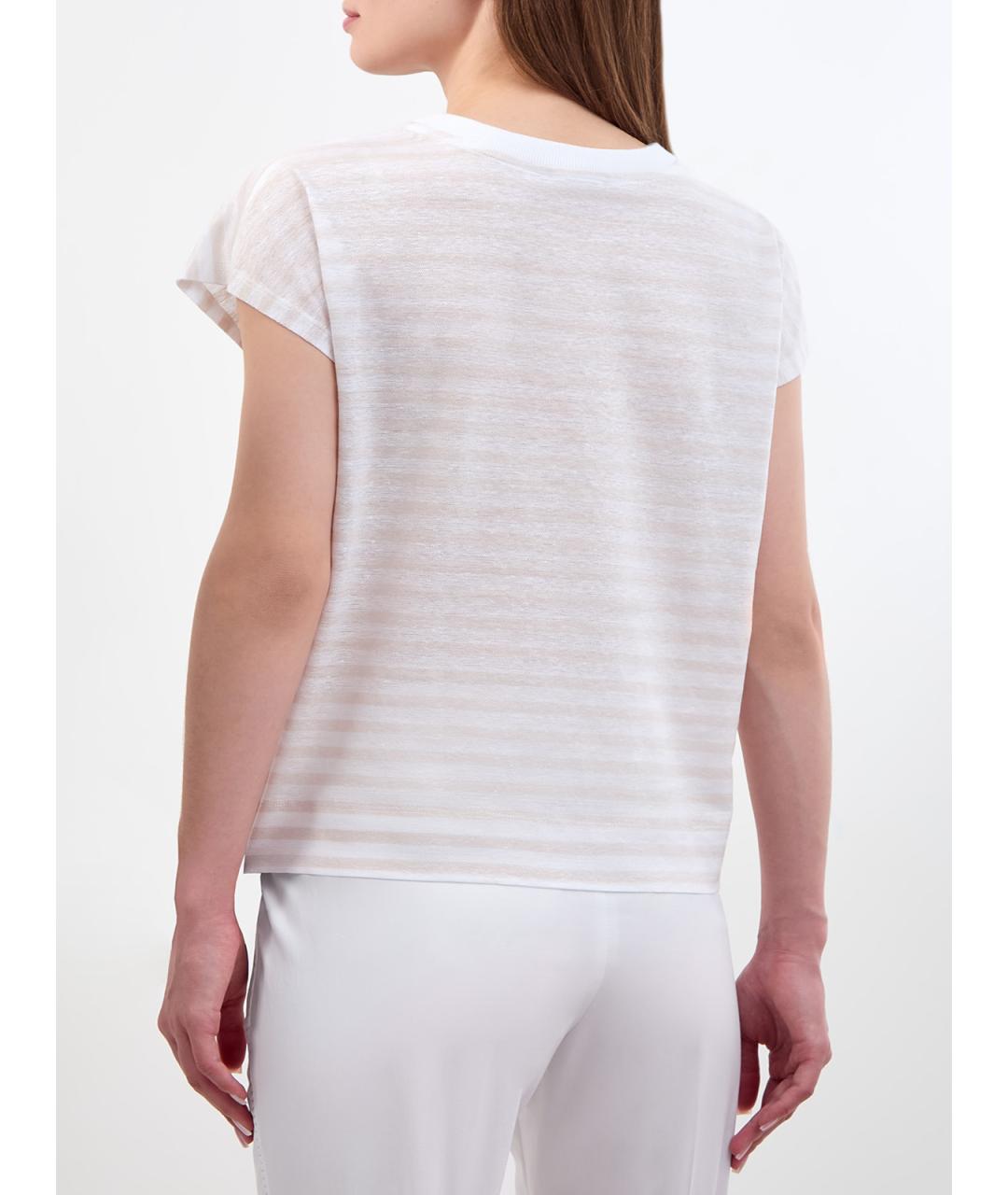 PESERICO Белая хлопковая футболка, фото 4