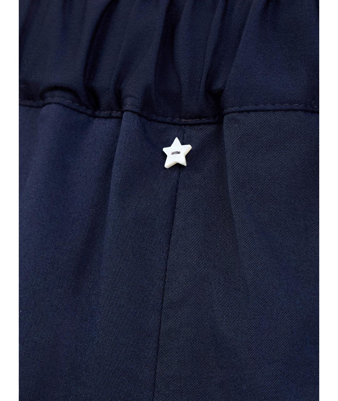 LORENA ANTONIAZZI Синие хлопковые прямые брюки, фото 5