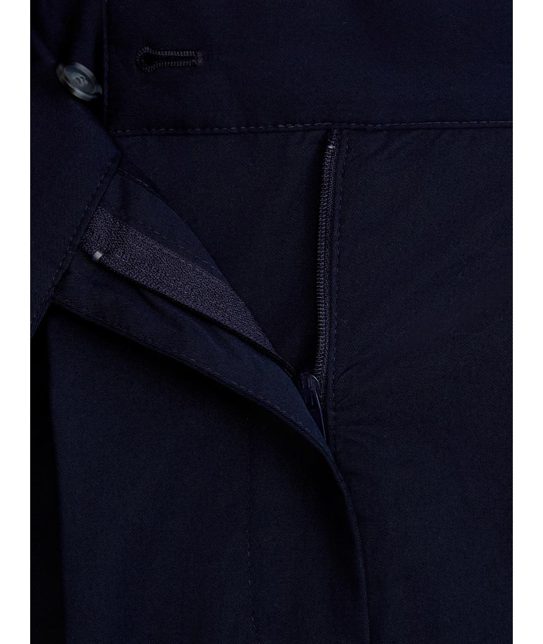 LORENA ANTONIAZZI Синие хлопковые прямые брюки, фото 6